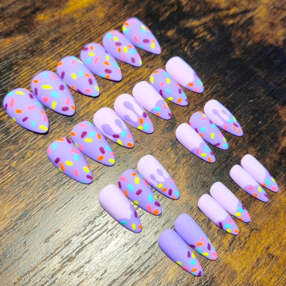 Custom Handcrafted Press On Set - Medium Almond - NWOT - Picture 2 of 7